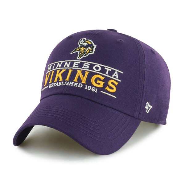フォーティーセブン メンズ 帽子 アクセサリー Minnesota Vikings '47 Vernon Clean UpAdjustable Hat Purpleの通販は