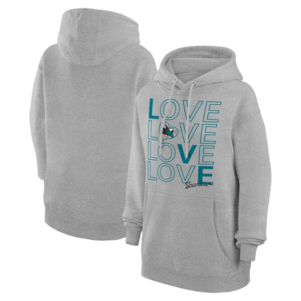 カールバンクス レディース パーカー・スウェットシャツ アウター San Jose Sharks GIII 4Her by Carl Banks Women's Hockey Love Fleeceの通販は