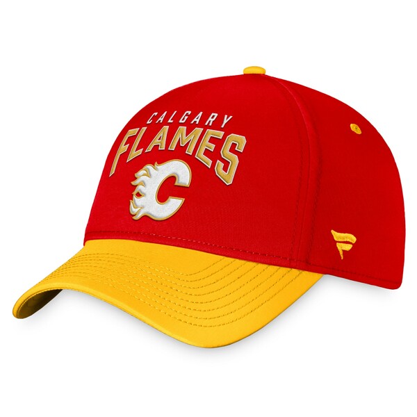 ファナティクス メンズ 帽子 アクセサリー Calgary Flames Fanatics Branded Fundamental 2Tone Flex Hat Red/Yellowの通販は