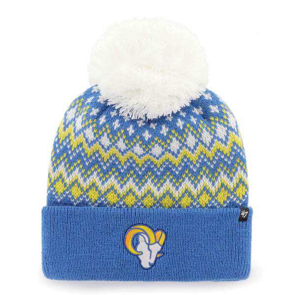 フォーティーセブン レディース 帽子 アクセサリー Los Angeles Rams '47 Women's Elsa Cuffed Knit Hat with Pom Royalの通販は