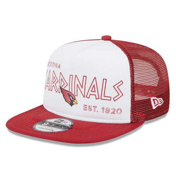 ニューエラ メンズ 帽子 アクセサリー Arizona Cardinals New Era Banger 9FIFTY Trucker Snapback Hat White/Cardinalの通販は