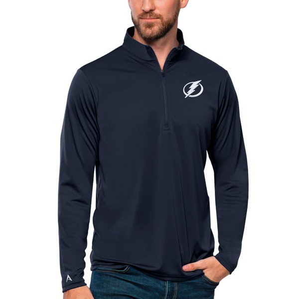 アンティグア メンズ ジャケット＆ブルゾン アウター Tampa Bay Lightning Antigua Tribute QuarterZip Pullover Top Navyの通販は