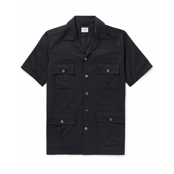 アスペジ メンズ シャツ トップス Shirts Midnight blue｜au PAY マーケット