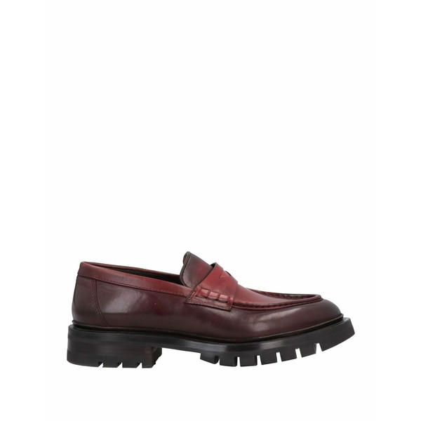 サントーニ メンズ スリッポン・ローファー シューズ Loafers Burgundy-