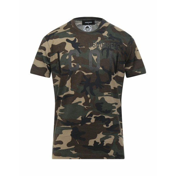 ディースクエアード メンズ Tシャツ トップス T-shirts Military green