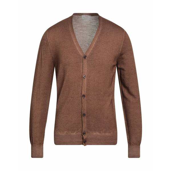 グランサッソ メンズ カーディガン アウター Cardigans Brownの通販は