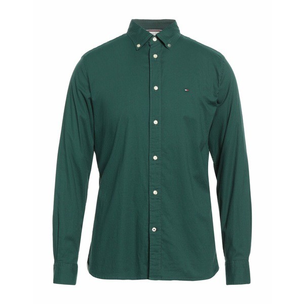 トミー ヒルフィガー メンズ シャツ トップス Shirts Emerald green｜au PAY マーケット