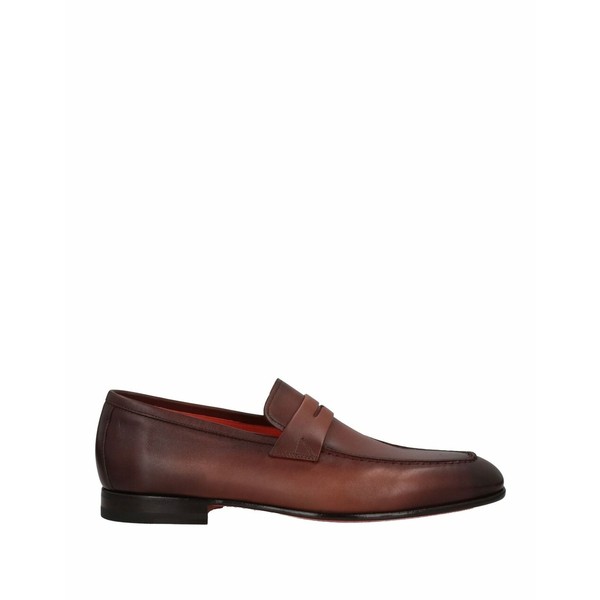 サントーニ メンズ スリッポン・ローファー シューズ Loafers Brown-