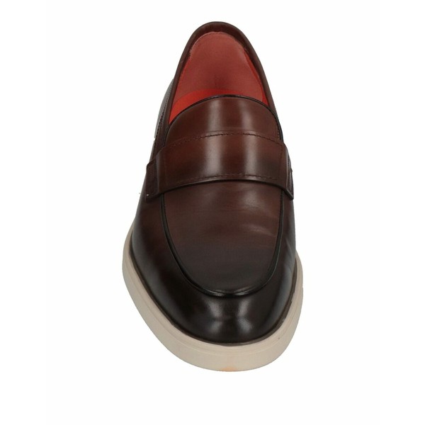 サントーニ メンズ スリッポン・ローファー シューズ Loafers Brownの