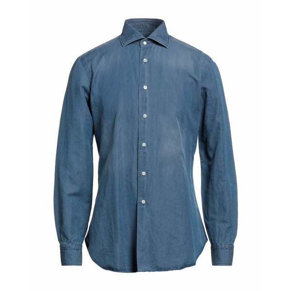 バルバナポリ メンズ シャツ トップス Denim shirts Blueの通販はau