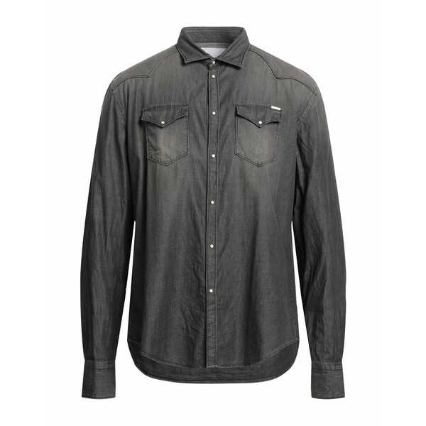 アリーニ メンズ シャツ トップス Denim shirts Black-