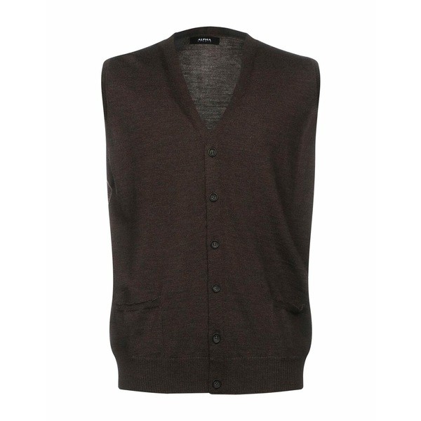 アルファス テューディオ メンズ カーディガン アウター Cardigans Dark brown｜au PAY マーケット