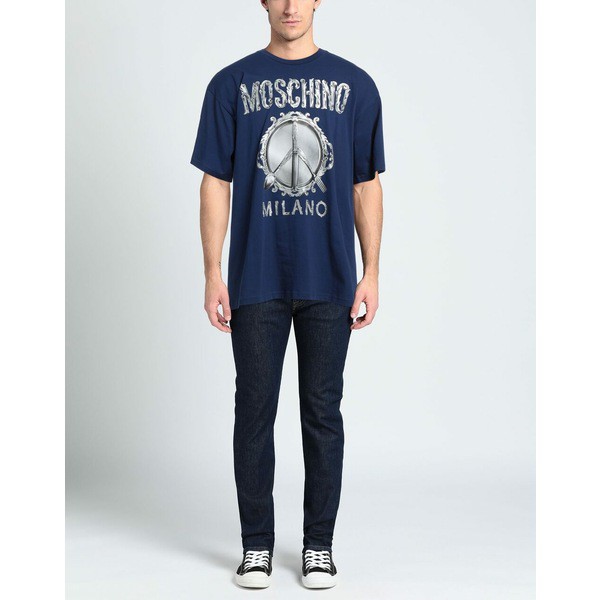 モスキーノ メンズ Tシャツ トップス T-shirts Navy blueの通販はau