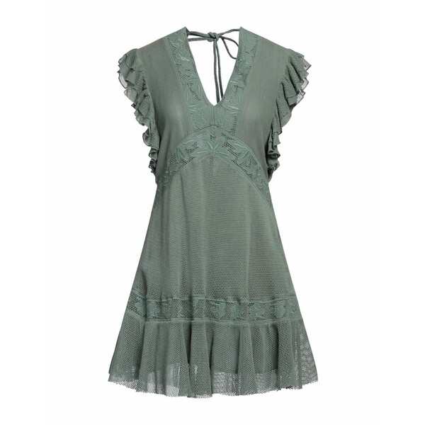 ピンコ レディース ワンピース トップス Short dresses Military green