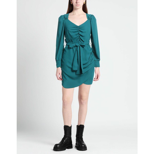 ハブワン レディース ワンピース トップス Short dresses Deep jadeの