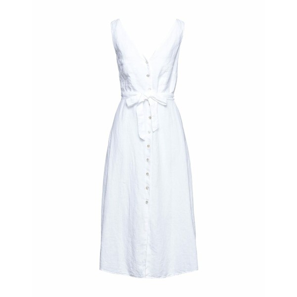 １２０％リノ レディース ワンピース トップス Midi dresses White