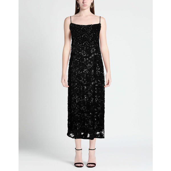 ラグアンドボーン レディース ワンピース トップス Midi dresses Black