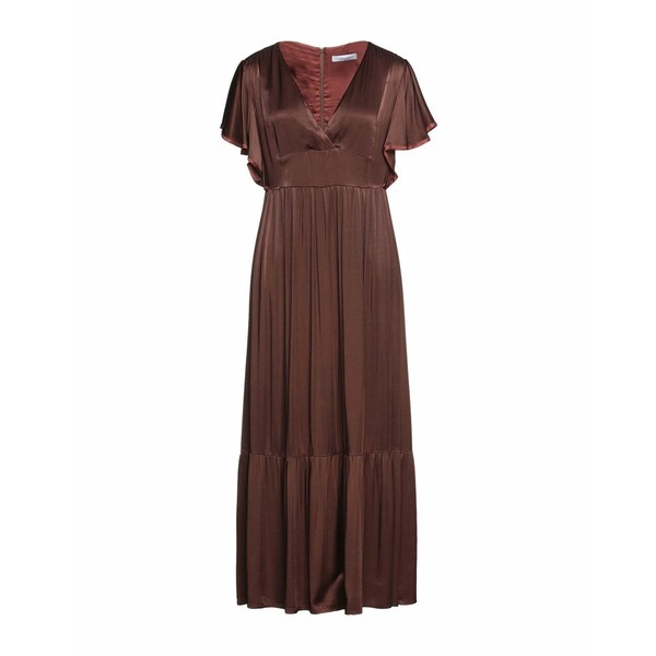 カフェノワール レディース ワンピース トップス Long dresses Brownの