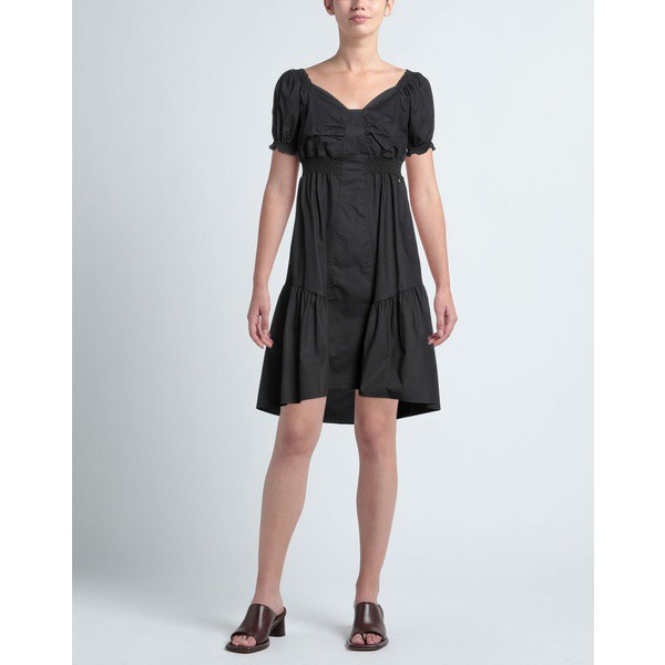 レリッシュ レディース ワンピース トップス Short dresses Blackの