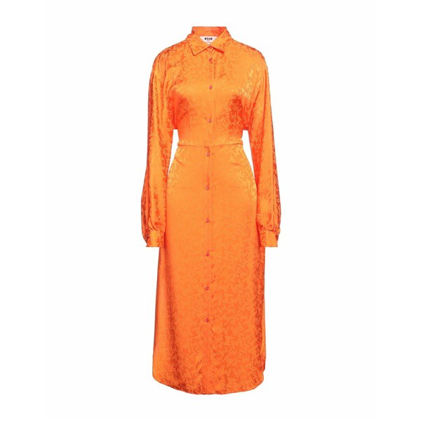 エムエスジイエム レディース ワンピース トップス Long dresses Orange