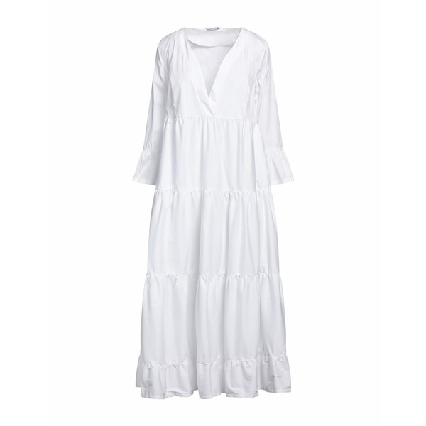 キャリバン レディース ワンピース トップス Midi dresses Whiteの通販