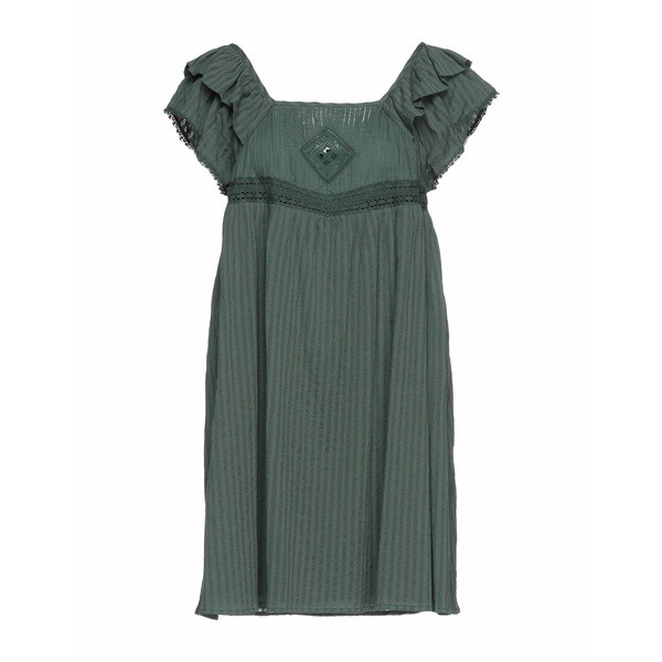 バッシュ レディース ワンピース トップス Short dresses Dark greenの