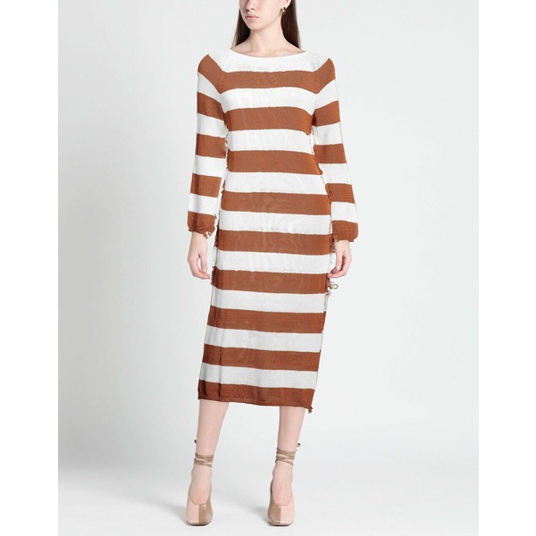 ディー・エクステリア レディース ワンピース トップス Midi dresses Camel