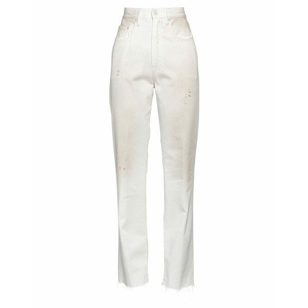 プラス・ピープル レディース デニムパンツ ボトムス Denim pants Ivory-