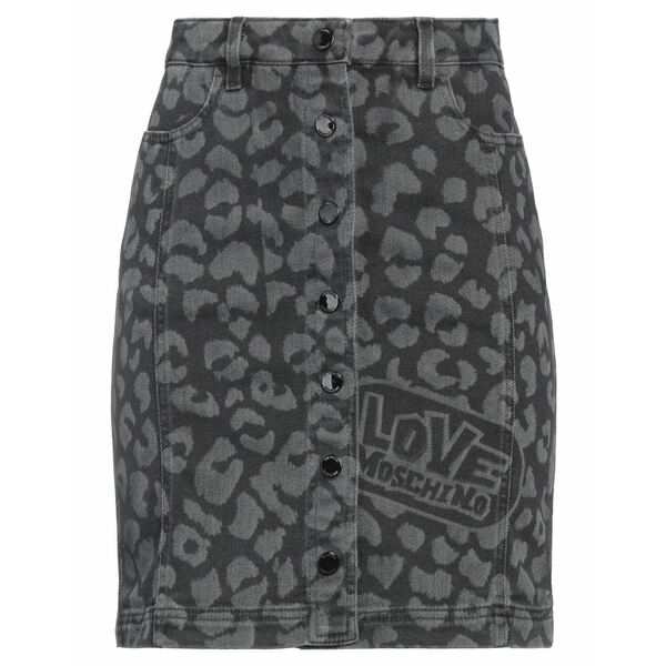 ラブ モスキーノ レディース スカート ボトムス Denim skirts Steel grey