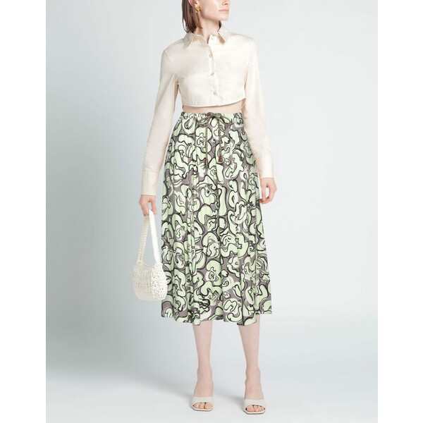 アリジ レディース スカート ボトムス Midi skirts Light greenの通販