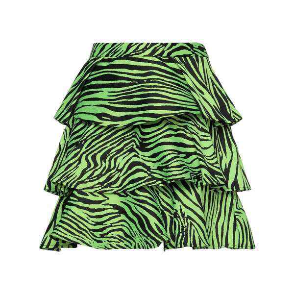 ジジル レディース スカート ボトムス Mini skirts Acid green