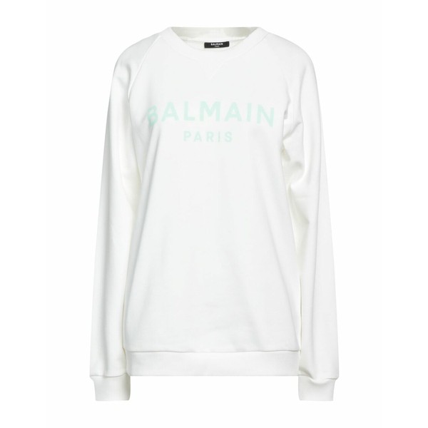 2023定番 バルマン Logo cotton jersey sweatshirt Rose Pale/Blancの