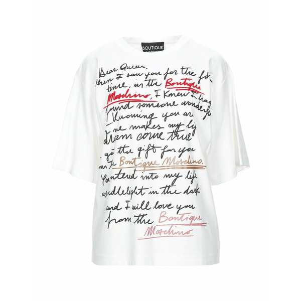 ブティックモスキーノ レディース Tシャツ トップス T-shirts Whiteの