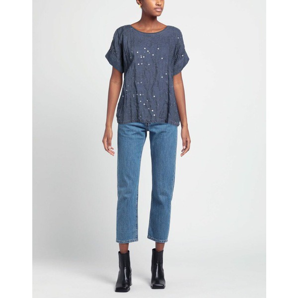 １２０％リノ レディース シャツ トップス Blouses Navy blueの通販は