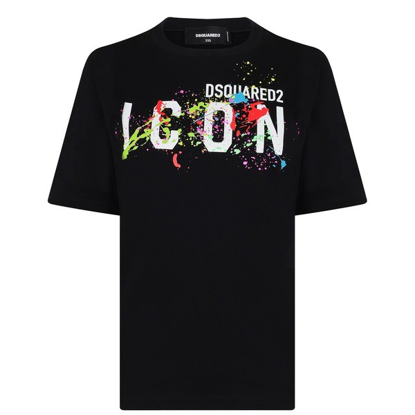 ディースクエアード レディース Tシャツ トップス Icon Splat T Shirt