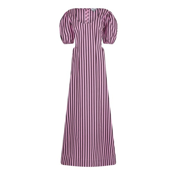 ガニー レディース ワンピース トップス Stripe Cut Out Dress Bonbon