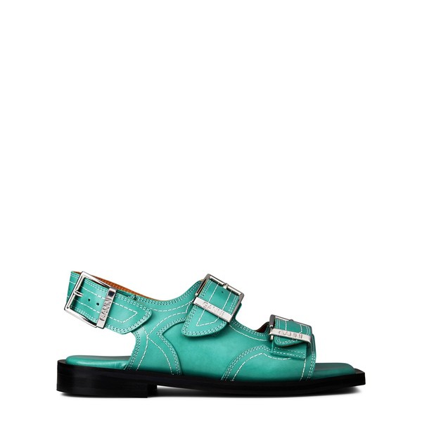 ガニー レディース サンダル シューズ Embroidered Western Leather Sandals Bottle Green