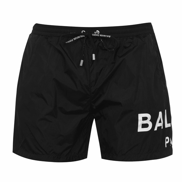 バルマン メンズ カジュアルパンツ ボトムス Logo Swim Shorts BLACK/WHITEの通販は 57,480円