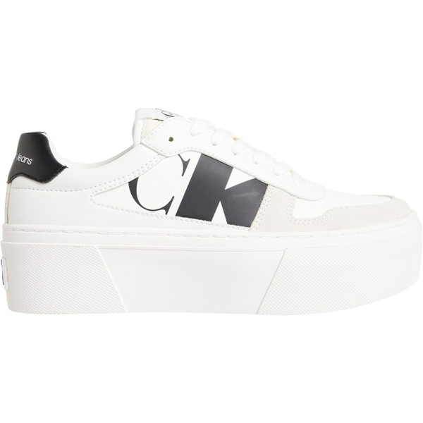 カルバンクライン レディース スニーカー シューズ CUPSOLE FLATFORM MIX LTH WN White/Blackの通販は
