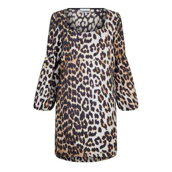 ガニー レディース ワンピース トップス Leopard Jacquard Mini Dress