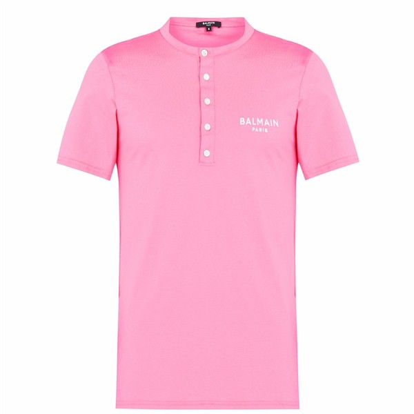 バルマン メンズ Tシャツ トップス Button T Shirt Pinkの通販はau PAY