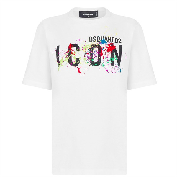 ディースクエアード レディース Tシャツ トップス Icon Splat T Shirt