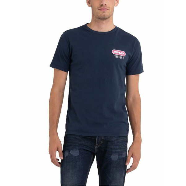 リプレイ メンズ Tシャツ トップス Replay T-Shirt Mens 085Blueの通販