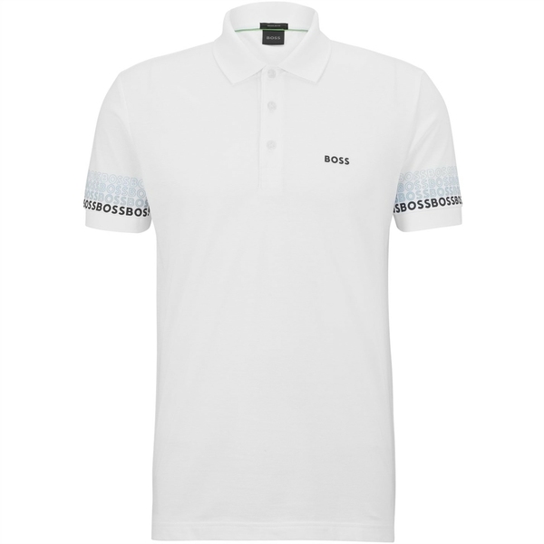 ボス メンズ ポロシャツ トップス Paddy 2 Polo Shirt White 100の通販は