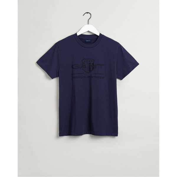 ガント メンズ Tシャツ トップス Tonal Shield T Shirt Evening 433の