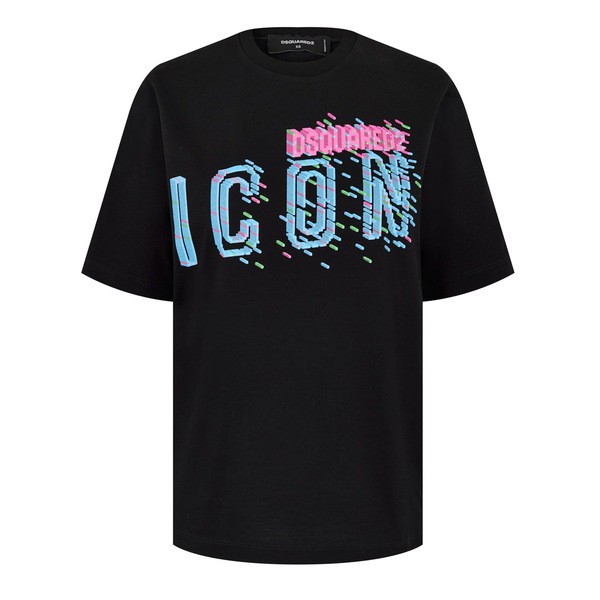 ディースクエアード レディース Tシャツ トップス Icon Pixelated T