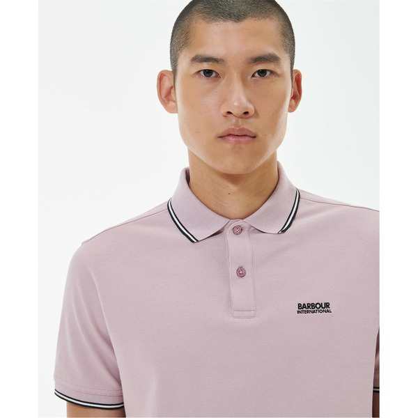 バブアー メンズ ポロシャツ トップス Rider Tipped Polo Shirt Dusk Pinkの通販は
