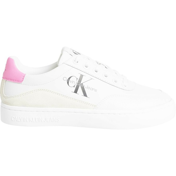カルバンクライン レディース スニーカー シューズ CLASSIC CUPSOLE LACEUP LOW LTH Wht Pinkの通販は