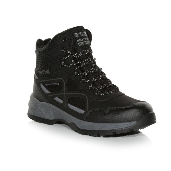 レガッタ メンズ ブーツ シューズ Vendeavour Walking Boots Black Granit