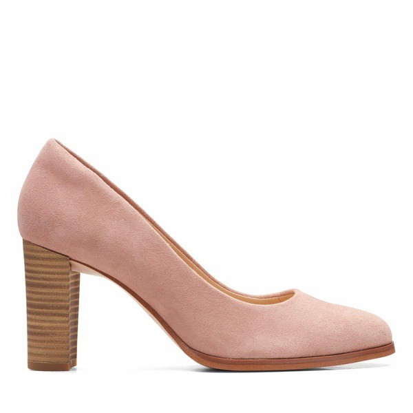 クラークス レディース ヒール シューズ Kaylin Cara 2 Court Shoes Rose Suedeの通販は